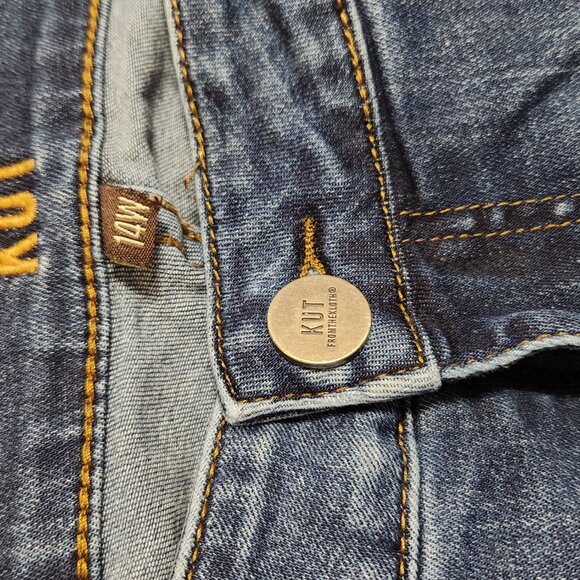 Kut From The Cloth Women's Boyfriend Mid Rise Jeans 14W - Picture 10 of 11